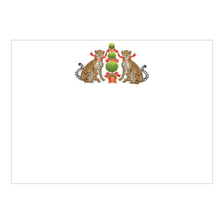 Caspari Cheetahs And Topiary Correspondence Cards - 12 Per Package 92630CCU12